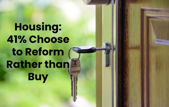  Housing: 41% Choose to Reform Rather than Buy