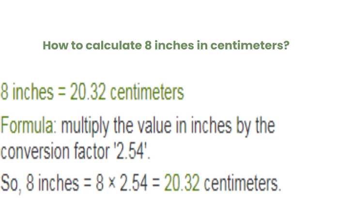 8 Inches In Cm: How to calculate 8 inches in centimeters?