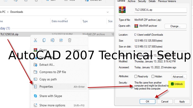 AutoCAD 2007 Technical Setup