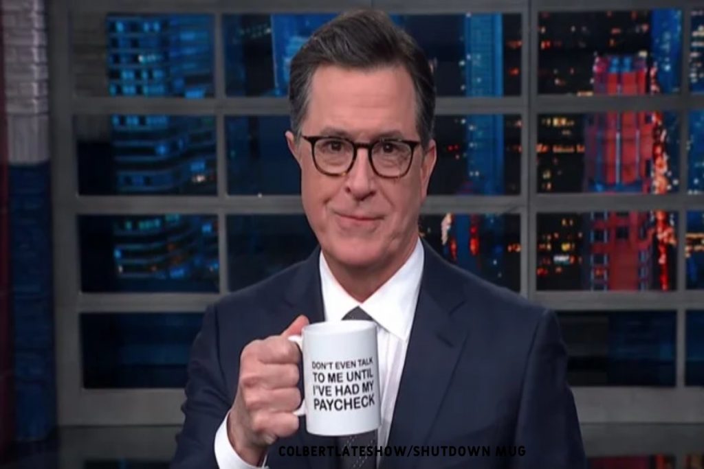 colbertlateshow/shutdown mug