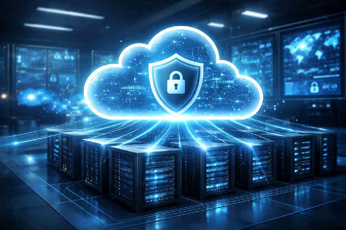 secure cloud data infrastructure with cybersecurity protection