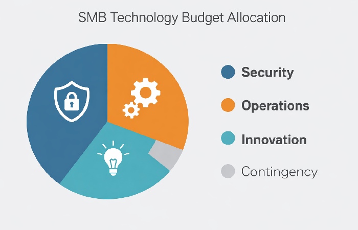 Visual breakdown of SMB technology budget allocation categories