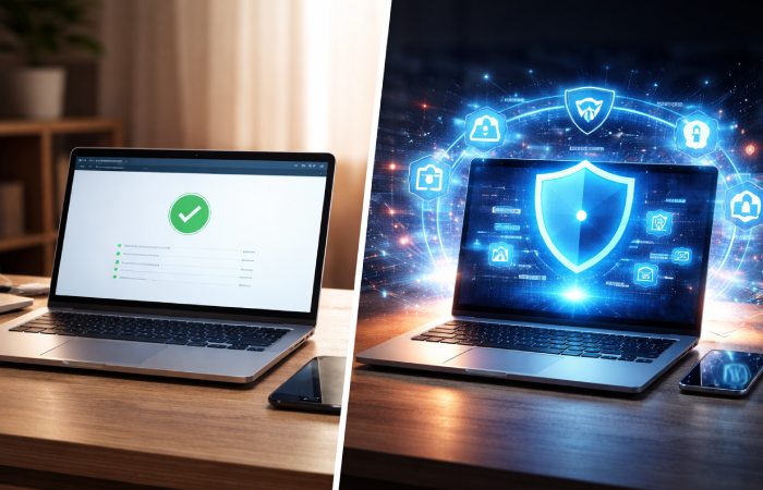 Comparison of basic and advanced malware protection