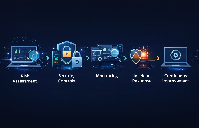 step by step business IT security implementation process