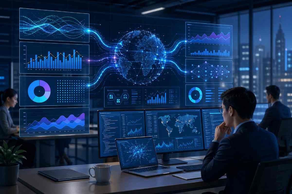 Predictive analytics system processing real-time business data