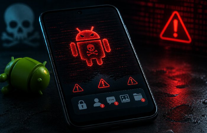 Android phone affected by malware or security threat