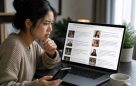 Person searching asianpina6 online with unclear results