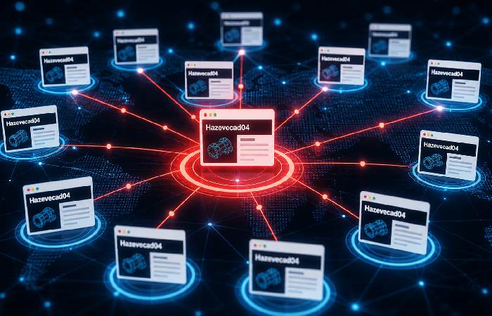 Abstract visualization of repeated keyword patterns spreading online