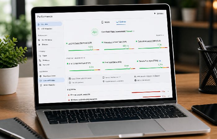 website performance and page speed testing dashboard